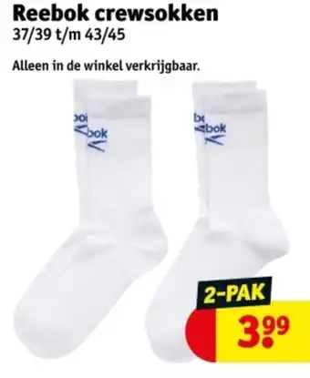 Kruidvat Reebok crewsokken aanbieding