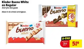 Kruidvat Kinder Bueno White en Regular aanbieding