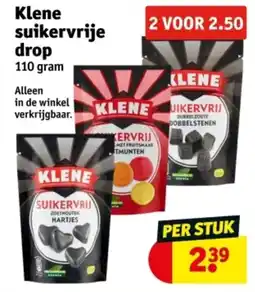 Kruidvat Klene suikervrije drop aanbieding