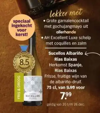 Albert Heijn Sucellos Albariño Rias Baixas aanbieding