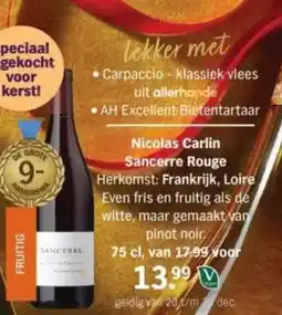 Albert Heijn Nicolas Carlin Sancerre Rouge aanbieding