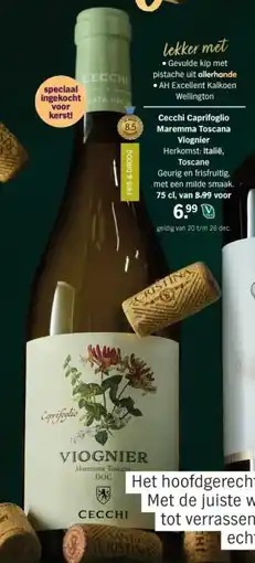 Albert Heijn Cecchi Caprifoglio Maremma Toscana Viognier aanbieding