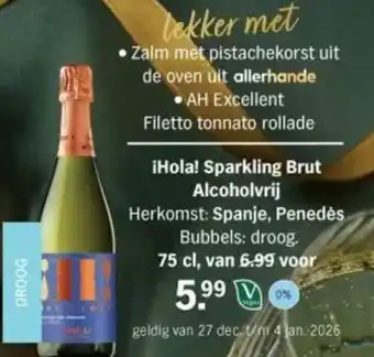 Albert Heijn ¡Hola! Sparkling Brut Alcoholvrij aanbieding