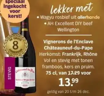 Albert Heijn Vignerons de l'Enclave Châteauneuf-du-Pape aanbieding