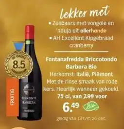 Albert Heijn Fontanafredda Briccotondo Barbera Bio aanbieding
