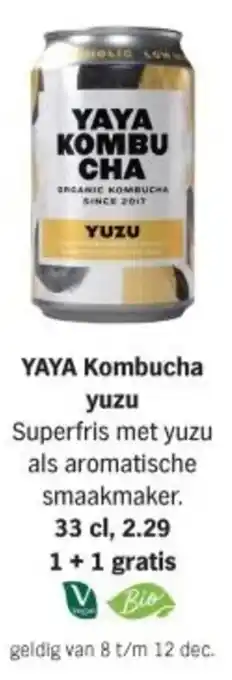 Albert Heijn YAYA Kombucha yuzu aanbieding