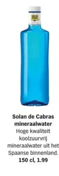 Albert Heijn Solan de Cabras mineraalwater aanbieding