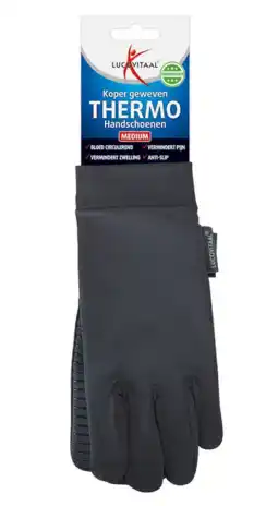 De Online Drogist Lucovitaal Koper Geweven Thermo Handschoenen aanbieding