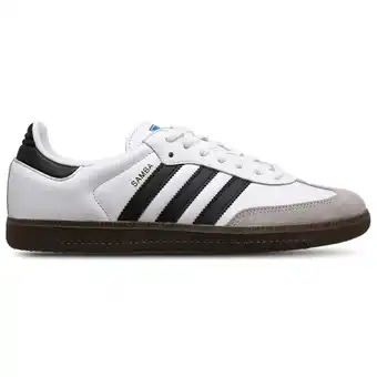 Foot Locker Adidas Samba Sneakers Heren - Wit - Maat 40 - Leer aanbieding