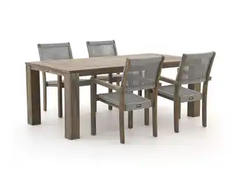 Kees Smit ROUGH-Batang Rope/ROUGH-X 200cm dining tuinset 5-delig stapelbaar aanbieding
