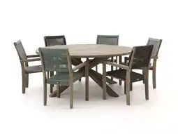 Kees Smit ROUGH Batang Rope/ROUGH-Y ø 180cm dining tuinset 7-delig stapelbaar aanbieding
