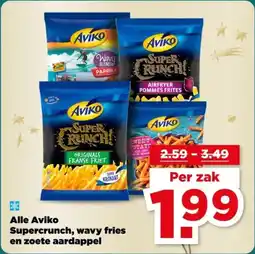 PLUS Alle Aviko Supercrunch, Wavy Fries en Zoete Aardappel aanbieding