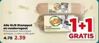 PLUS Alle GIJS Stamppot en runderragout aanbieding