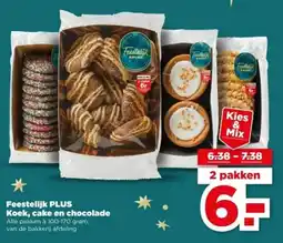 PLUS Feestelijk PLUS Koek, cake en chocolade aanbieding