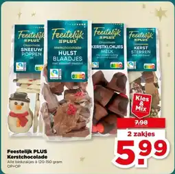 PLUS Feestelijk PLUS Kerstchocolade aanbieding