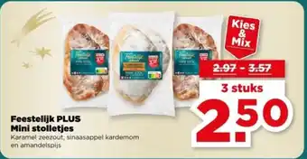 PLUS Feestelijk PLUS Mini stolletjes aanbieding