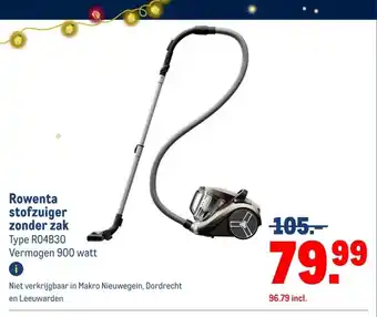 Makro Rowenta stofzuiger zonder zak aanbieding
