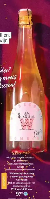 Albert Heijn Wednesday's Domaine Cuvée Sparkling Rosé Alcoholvrij aanbieding