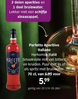 Albert Heijn Perfetto Aperitivo Italiano aanbieding