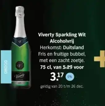 Albert Heijn Viverty Sparkling Wit Alcoholvrij aanbieding