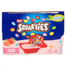 PLUS Nestlé Smarties yoghurt aardbei aanbieding
