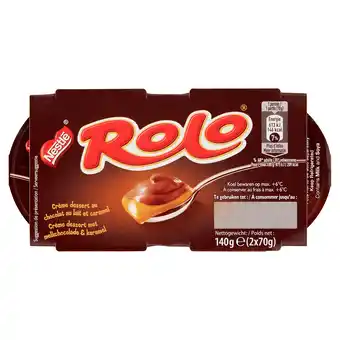 PLUS Nestlé Rolo chocolade-karamel dessert aanbieding
