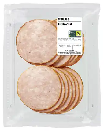 PLUS PLUS Grillworst aanbieding