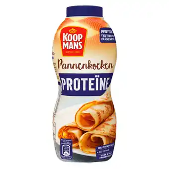 PLUS Koopmans Pannenkoekenmix proteine schudfles aanbieding