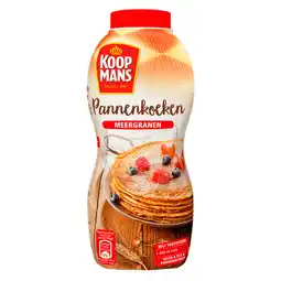 PLUS Koopmans Pannenkoekenmix meergranen schudfles aanbieding