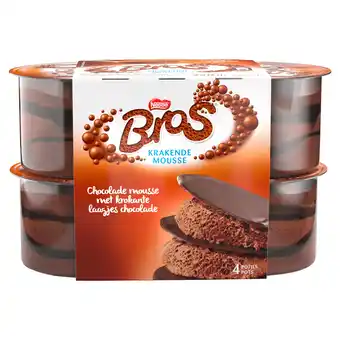 PLUS Nestlé Bros krakende mousse melkchocolade 4st aanbieding