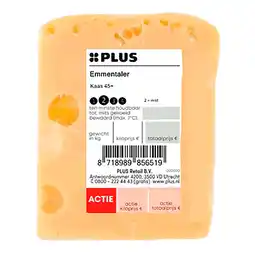 PLUS PLUS Franse emmentaler 45+ aanbieding