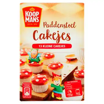 PLUS Koopmans Paddenstoel cakejes bakmix aanbieding
