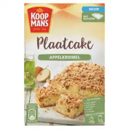 PLUS Koopmans Plaatcake appelkruimel bakmix aanbieding