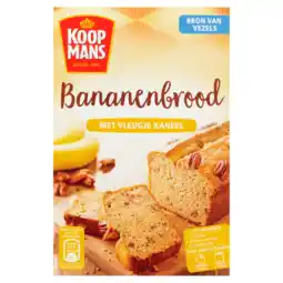 PLUS Koopmans Bananenbrood met kaneel bakmix aanbieding