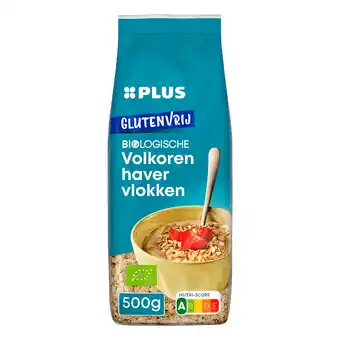 PLUS PLUS Volkoren havervlokken bio glutenvrij aanbieding