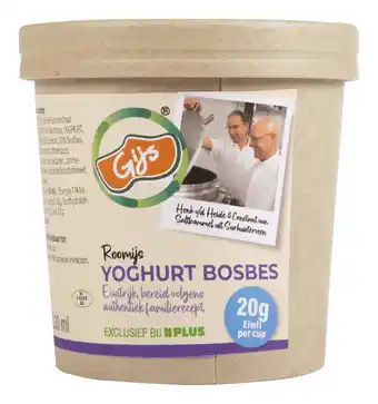 PLUS GIJS Eiwitrijk IJS Yoghurt Bosbes aanbieding