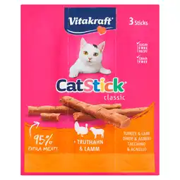 PLUS Vitakraft Catstick mini kalkoen & lam aanbieding