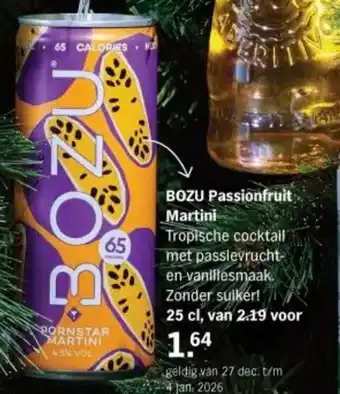 Albert Heijn BOZU Passionfruit Martini aanbieding