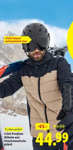 Lidl Crivit Premium Skihelm met fotochromatische skibril aanbieding