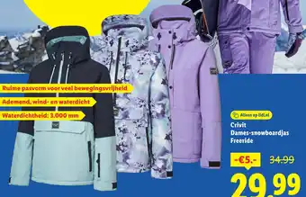 Lidl Crivit Dames Snowboardjas Freeride aanbieding