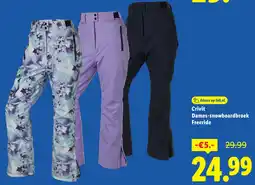 Lidl Crivit Dames Snowboardbroek Freeride aanbieding