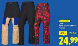 Lidl Crivit Heren Snowboardbroek freed aanbieding