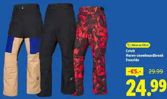 Lidl Crivit Heren Snowboardbroek freed aanbieding
