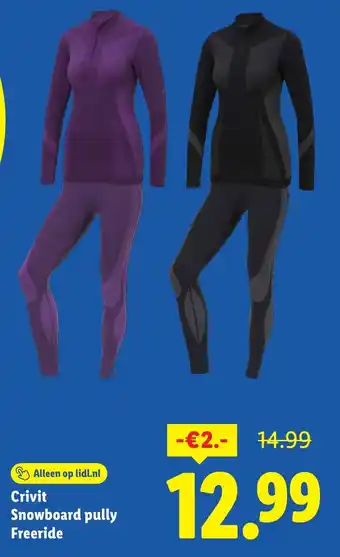 Lidl Crivit Snowboard pully Freeride aanbieding