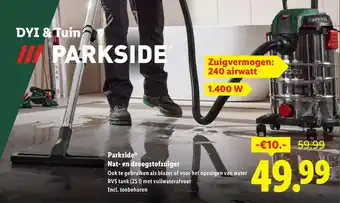 Lidl Parkside Nat en Droogstofzuiger aanbieding
