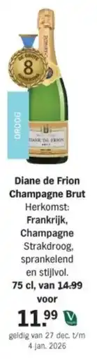 Albert Heijn Diane de Frion Champagne Brut aanbieding