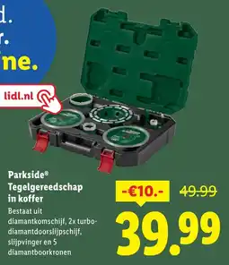 Lidl Parkside Tegelgereedschap in koffer aanbieding