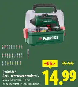 Lidl Parkside Accu-schroevendraaier 4 V aanbieding