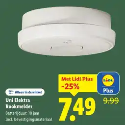 Lidl Uni Elektra Rookmelder aanbieding