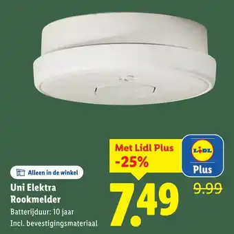 Lidl Uni Elektra Rookmelder aanbieding